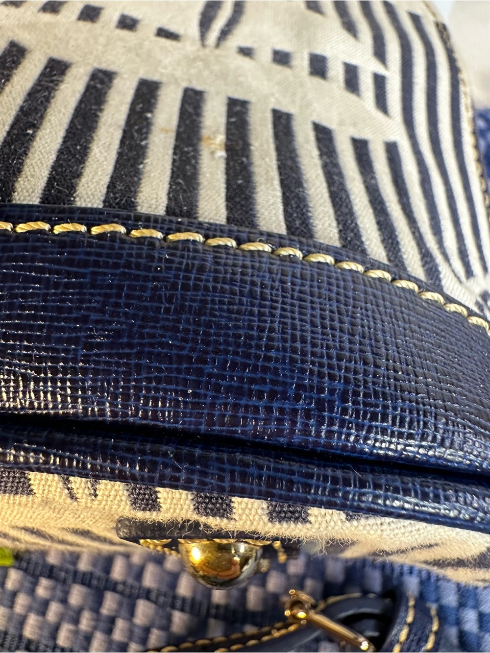 Dooney & Bourke Sailboat Bitsy Crossbody Bag - Navy & Cream Nautical Print - Picture 14 of 16